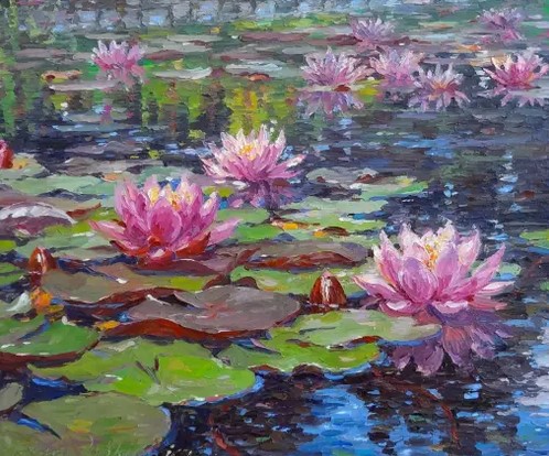 Water lilies and an invisible frog.